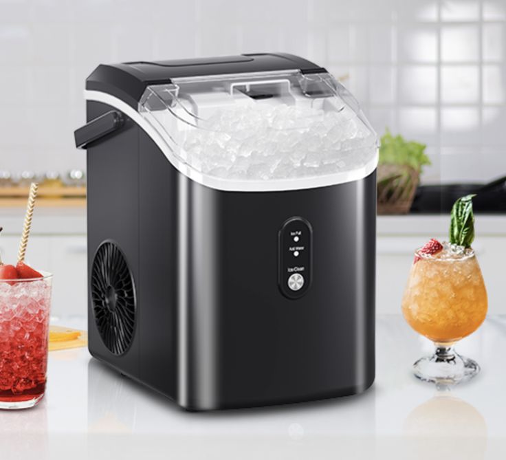 Nugget Ice Maker Countertop, Crushed Chewable Ice Maker Machine with  Self-Cleaning, 34Lbs Ice Per Day – Bahamas Liquidation and Auction Centre